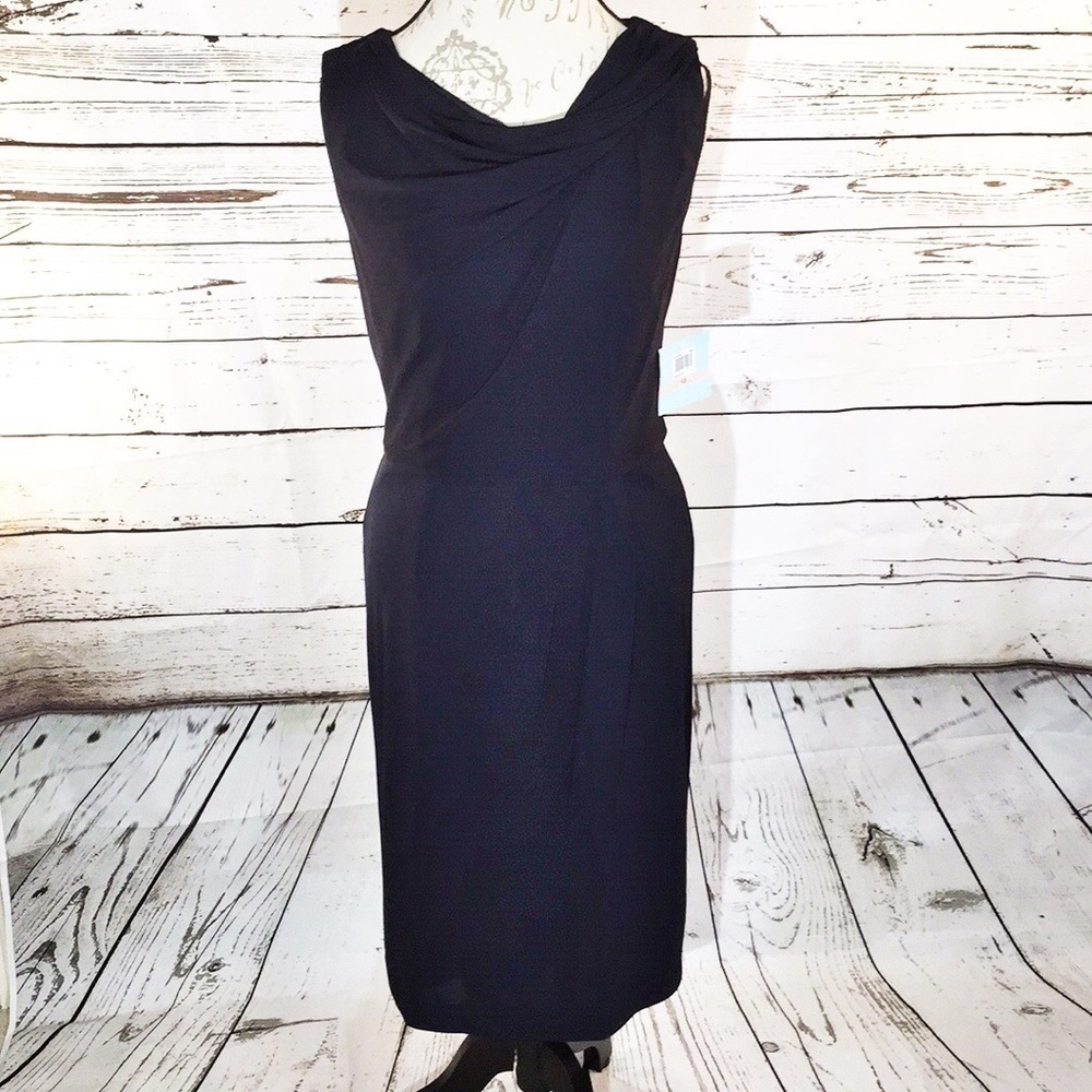 𝅺SUZI Chin for Maggy Boutique Navy Sheath Dress 12